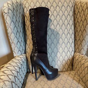 Chocolate Brown Fashion Stiletto Knee High Boots - Size 8 NEW